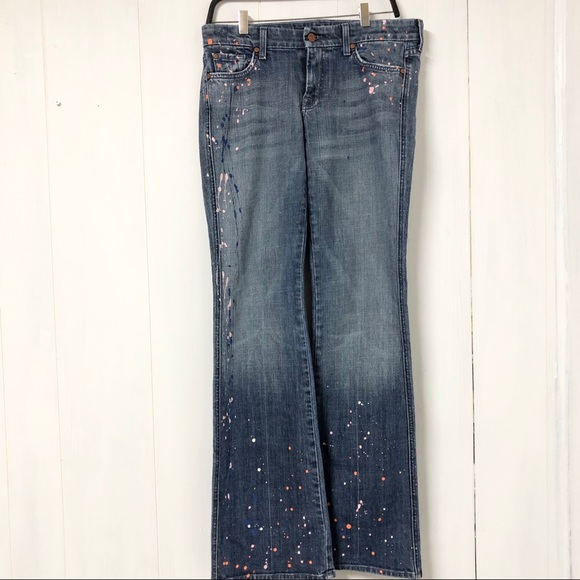 7 For All Mankind Ltd Edition Paint Splatter Jeans - Picture 6 of 7